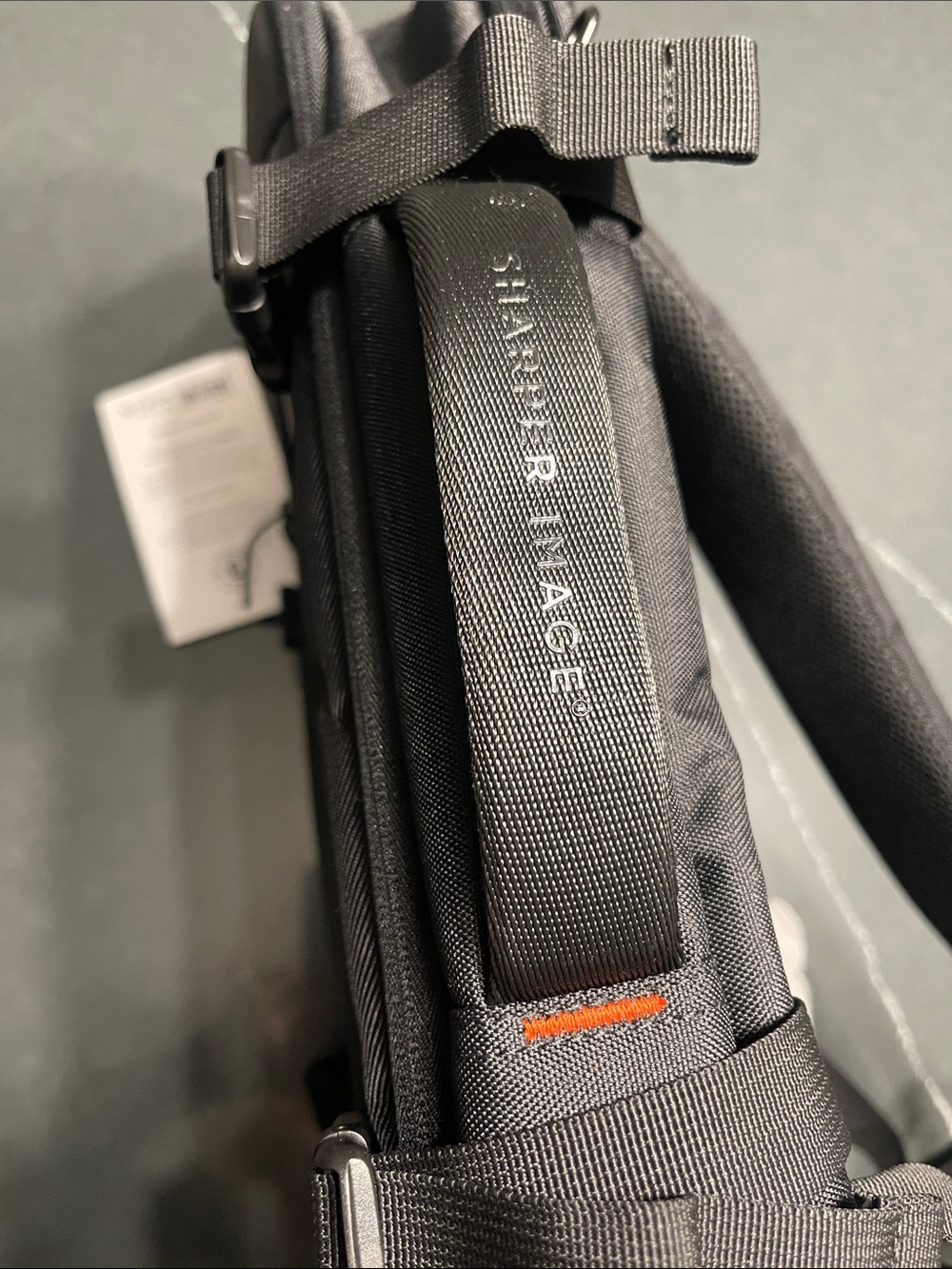 Sharper Image Black Backpack with Orange Accents perfect for travel or school - Picture 5 of 8